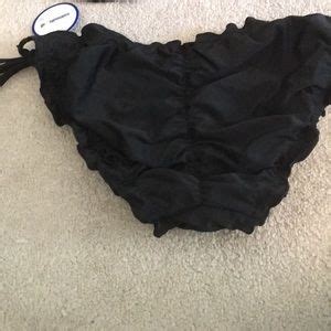 Swimsuits For All Swim Nwt Swimsuits All Black Bikini Set Wsmall Ruffle Poshmark