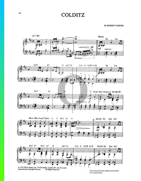 Colditz March Piano Sheet Music From Colditz By Robert Farnon Oktav