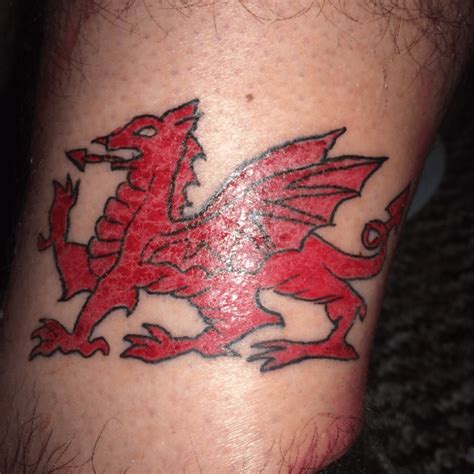 Welsh Red Dragon Tattoo