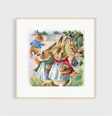 Peter Rabbit Nursery Print Digital Download Beatrix Potter Etsy