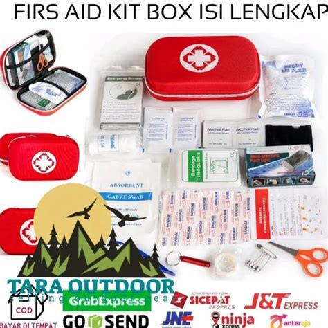 Kotak P3k Emergency First Aid Kit Box Camping Mobil Lengkap Isi