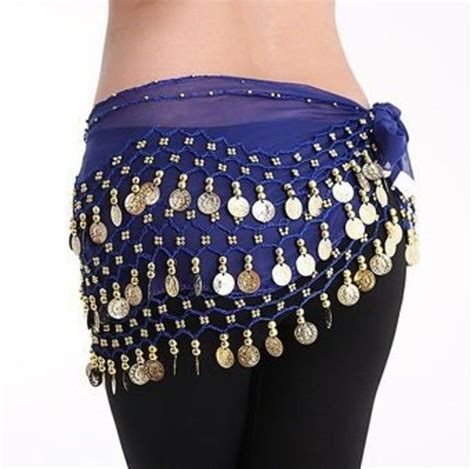 Belly Dance High Quality Hip Scarf Skirt Wrap Chiffon Sequins Flow Coin Skirt Scarf Wrap Belt