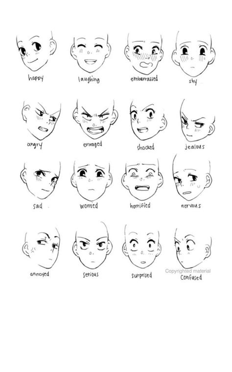 an image of different facial expressions on a person's face, including the eyes and head