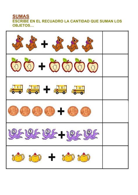 Actividad Interactiva De Sumas Sencillas Para Nivel Inicial Puedes Hacer Los Ejercicios Online