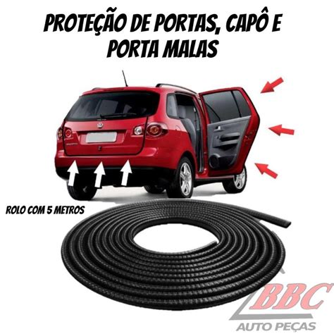 Borracha Protetora Borda Portas Carro Universal Tipo Casco De Cobra M