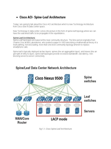 Cisco Aci Spine Leaf Architecture Pdf Network Switch Computer Network