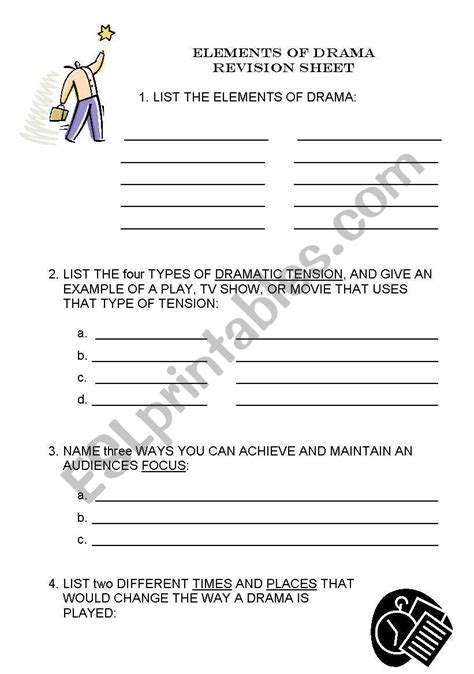 Elements Of Drama Worksheets