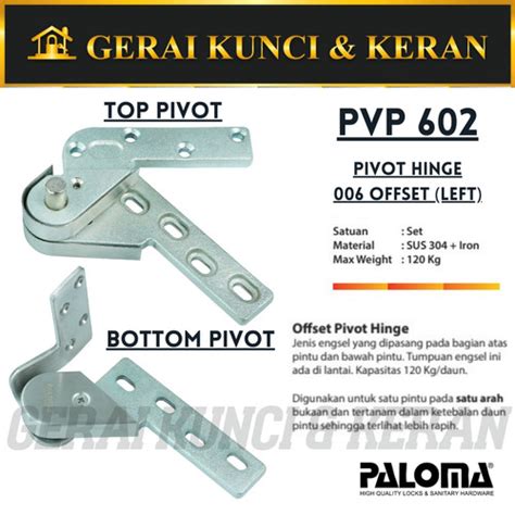 Jual PALOMA PVP 602 ENGSEL PIVOT HINGE TANAM LANTAI PINTU KAYU OFFSET