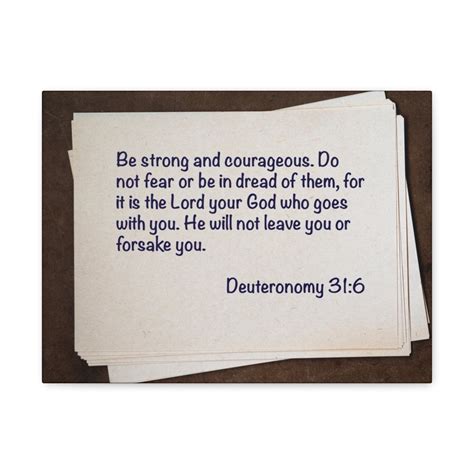 Scripture Walls Strong And Courageous Deuteronomy 31 6 Bible Verse