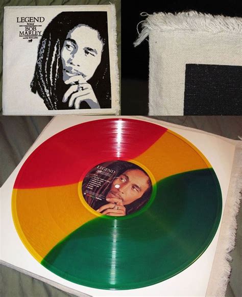 Bob Marley Legend In Screened Cloth Cover And Tri Colored Rasta