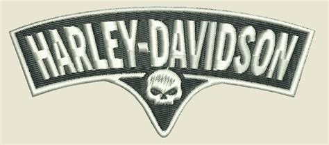 Harley Davidson Logo Embroidery Design In Pes Hus Sew Pcs Etsy