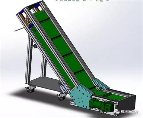 【工程机械】爬坡型皮带输送机3d数模图纸 Solidworks设计 知乎