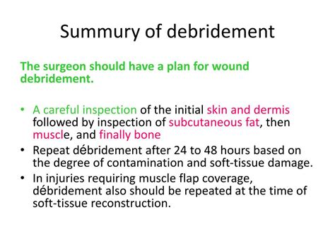 Ppt The Objectives Of Debridement Powerpoint Presentation Free