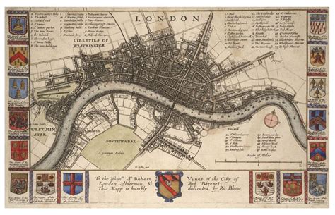 Map Of London By Wenceslas Hollar C 1665 Old Maps Of London Great