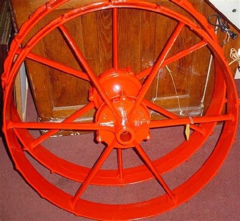 Vintage 1890s Fire Hose Cart Iron Wagon Wheels