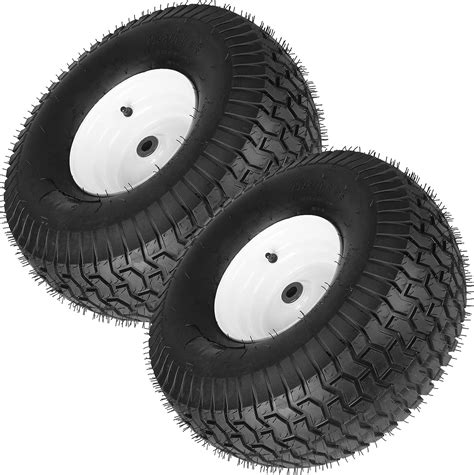 20x8 8 Lawn Mower Tires With Rim Natural Rubber Turf Tire For Riding Lawn Mowers