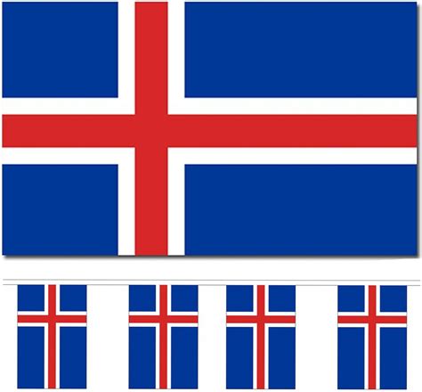 Bellatio Decorations Vlaggen Versiering Set Ijsland Vlag 90 X 150