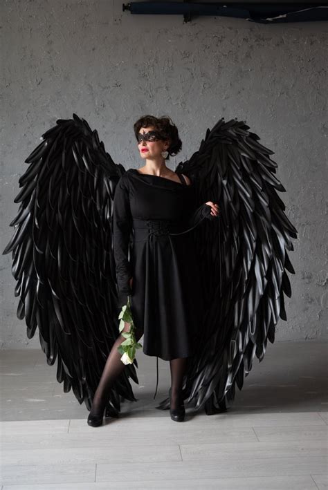 Angel Wings Cosplay Costume Black Angel Wings Halloween C Inspire Uplift