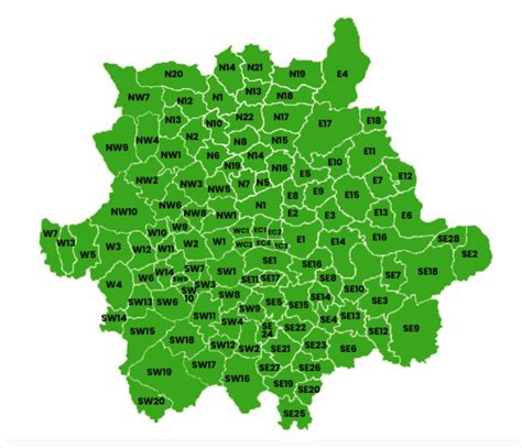 London Sw Postcode Map 16 Koleksi Gambar