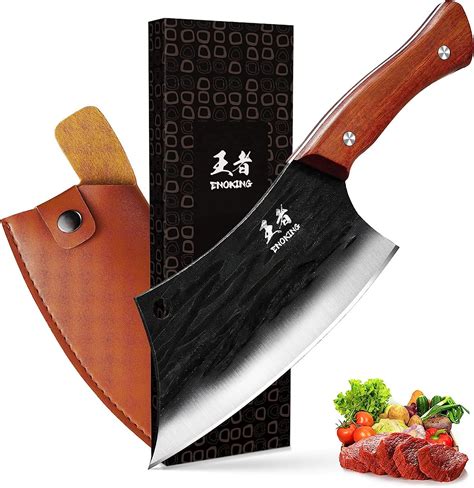 Enoking Cuchillo De Cocina Forjado A Mano Cuchillo De Chef De Acero De