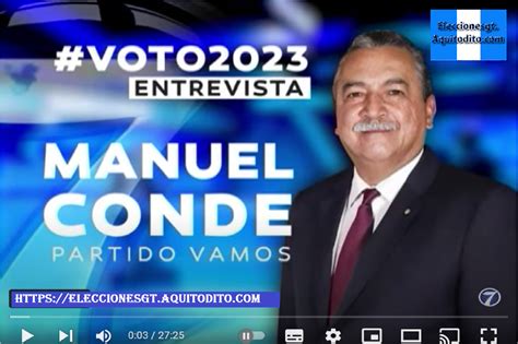 Entrevista A Manuel Conde Candidato Presidencial Del Partido Vamos