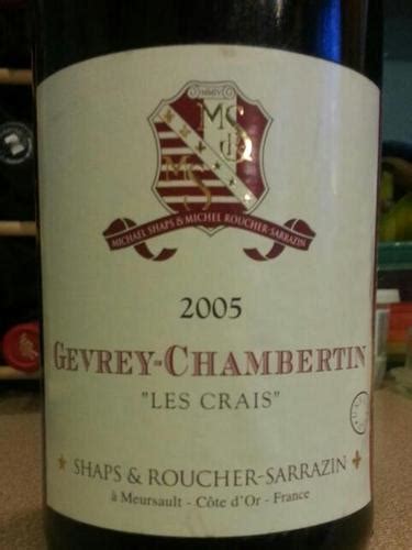 Shaps Roucher Sarrazin Les Crais Gevrey Chambertin Vivino US