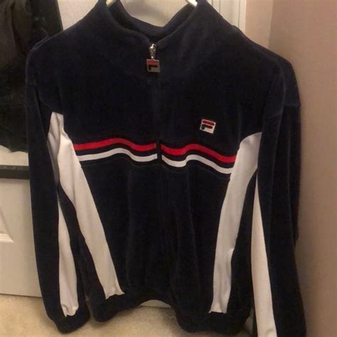 Fila Jackets And Coats Vintage Fila Velour Jacket Poshmark