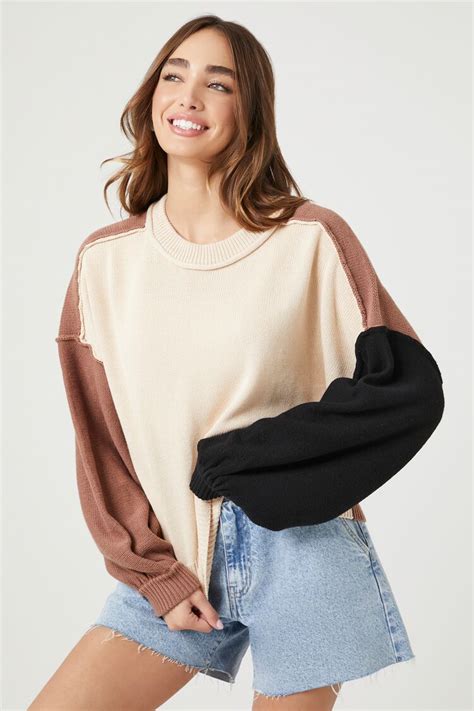 Colorblock Slouchy Sweater Forever Us