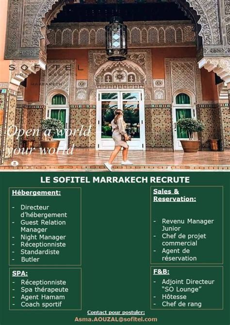 Sofitel Marrakech Recrute Plusieurs Profils ANAPEC Jobs