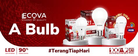 ECOVA LED Lampu LED Hemat Energi Asli Indonesia