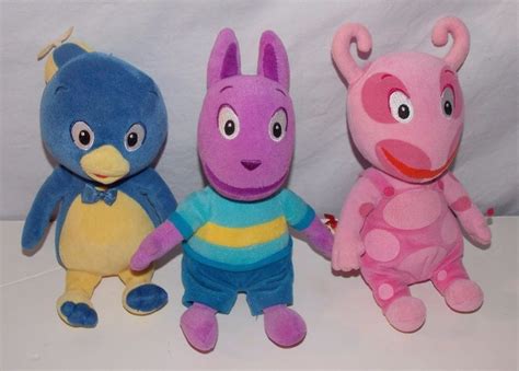 Ty Backyardigans Plush Lot Uniqua Pablo Austin Stuffed Toy Beanie