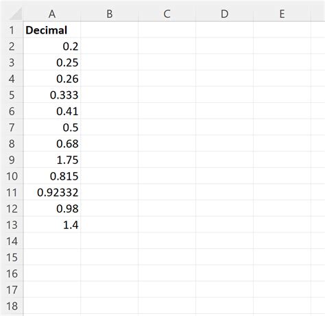 How To Convert A Decimal To A Fraction In Excel