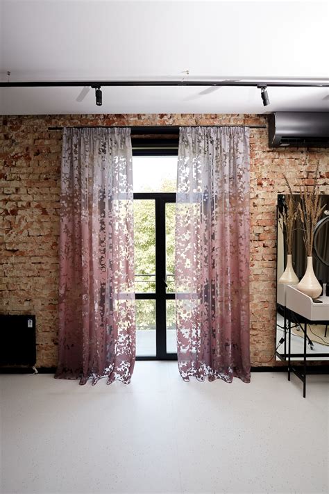 Sheer Curtains for Living Room, Voile Curtains Pink, Sheer Fabric Curtains 2 Panel Set, Privacy ...