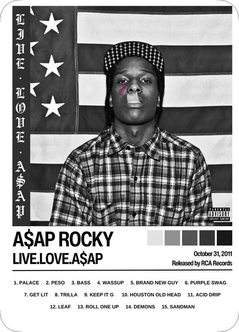 Asap Rocky Poster Live Love Asap Poster Album Art Album Cover