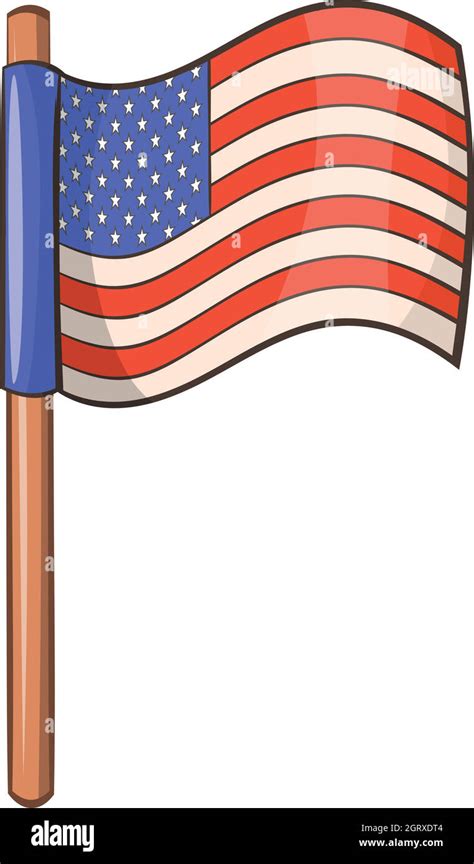 American Flag Icon Cartoon Style Stock Vector Image And Art Alamy