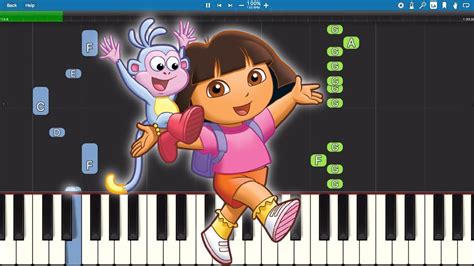 Dora The Explorer Theme Song Piano Tutorial Youtube