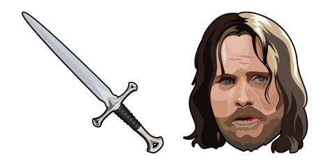 Lotr Aragorn And Anduril Sword Cursor Sweezy Custom Cursors