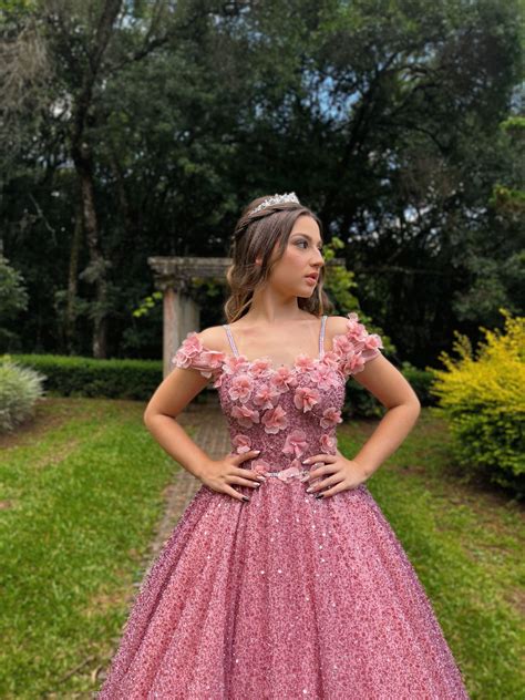 Vestido De Debutante Simples - VESTIDO DE DEBUTANTE CLARICE - ROSA - Rose's Noivas Aluguel de Trajes ...