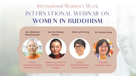 International Webinar On Women In Buddhism Youtube