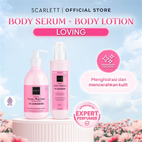 Jual Scarlett Whitening Body Serum Body Lotion Loving Mencerahkan Dan