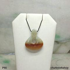 Red jade pendant – Churk Work Shop