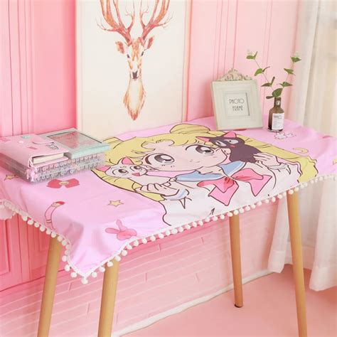 Toalha De Mesa De Pel Cia Anime Sailor Moon Gua E Leo Decora O Para