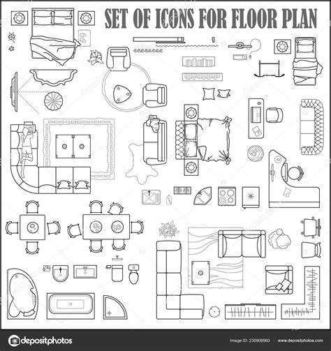 Floor Plan Furniture Vectors Viewfloor Co