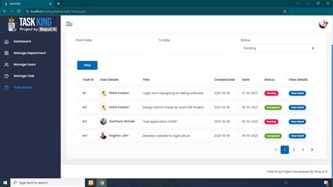 Task Management System Using Php Mysqli With Source Code Free Tutorials