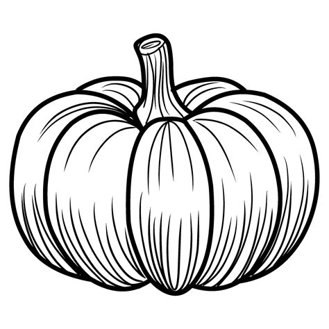 coloring page.Pumpkin.Autumn halloween thanksgiving day coloring book, black and white linear ...