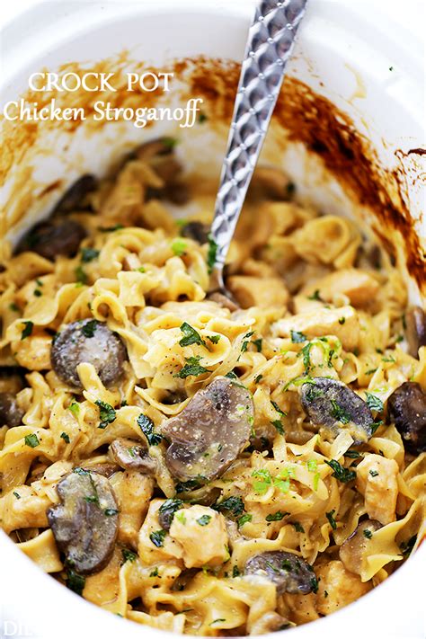 Crock Pot Chicken Stroganoff Recipe Easy Chicken And Noodles Recipe