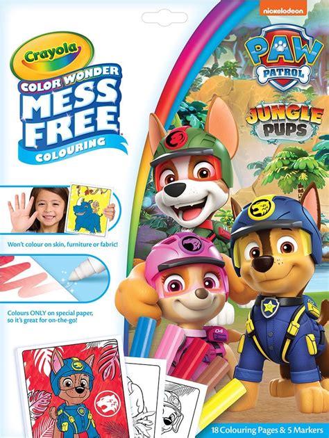 CRAYOLA Color Wonder Paw Patrol Mess Free Colouring Book Includes 18