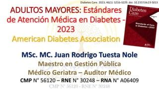 Diabetes Mellitus En El Adulto Mayor Ada Ppt