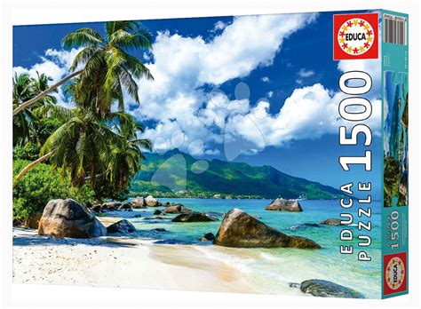 Puzzle Seychelles Delov Z Lepilom Educa