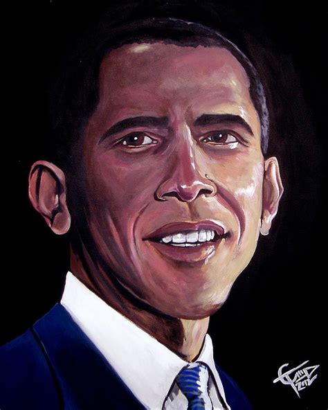 Barack Obama Painting By Tom Carlton